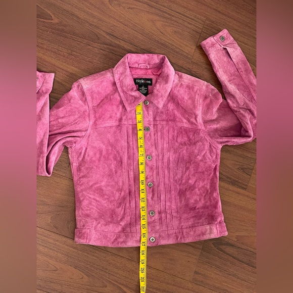 Vintage leather style & co coat pink - Picture 11 of 13